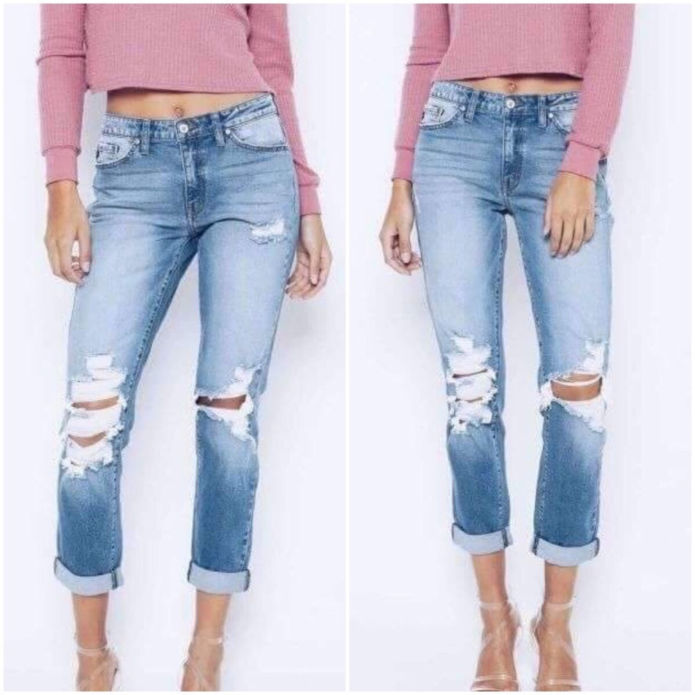 🆕Madison Distressed Denim Slim Fit Jeans - Picture 7 of 8